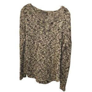 Vince black Cream marl speckled knit Oversized sweater M